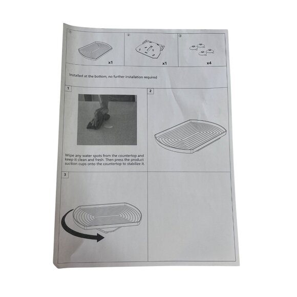 Lazy Susan Refrigerator Turntable Organizer Durable Suction Cups Plastic New - Picture 6 of 6